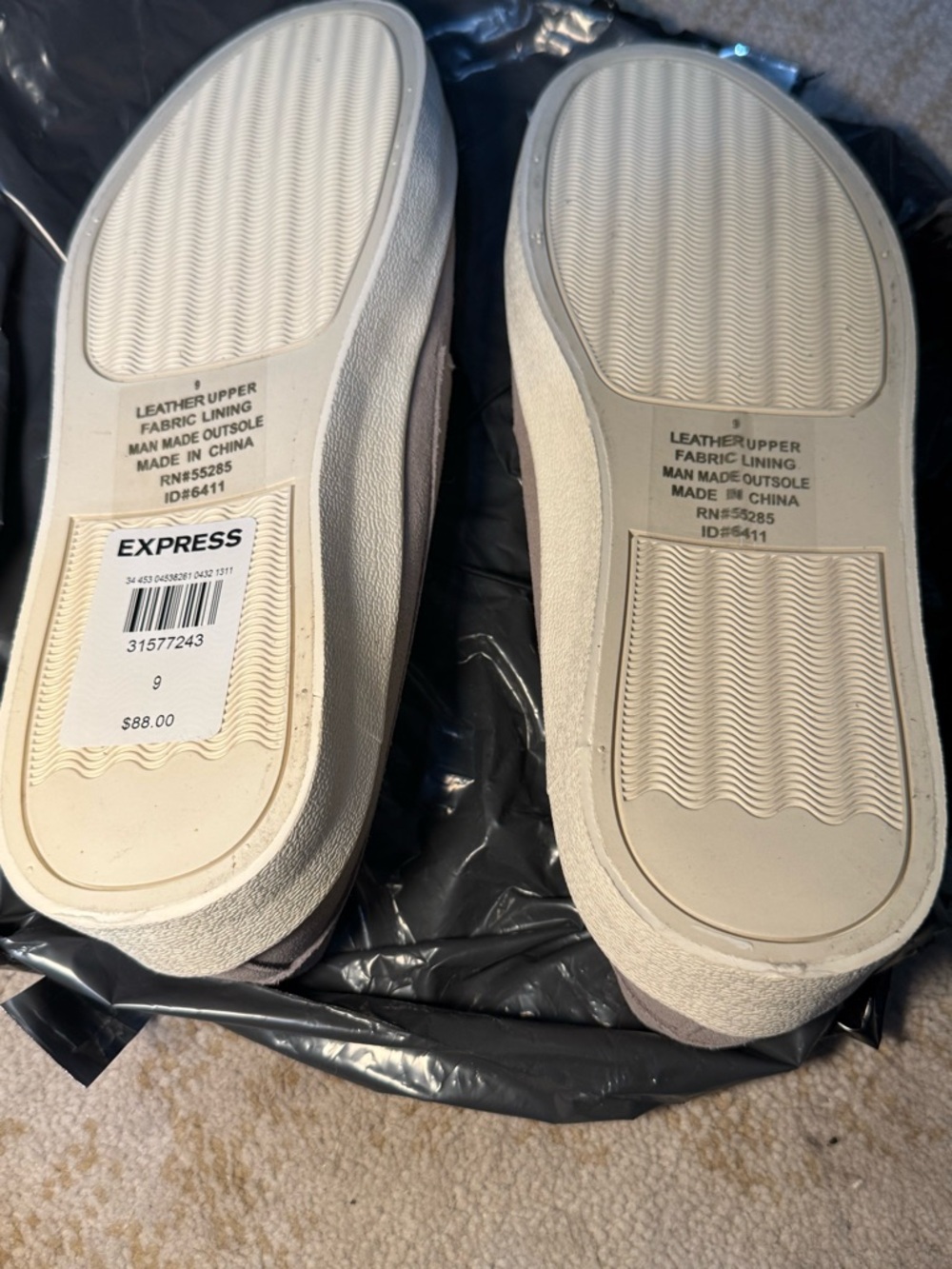 Express Men's Suede Slip-On Loafers in Light Taupe - Picture 3 of 5